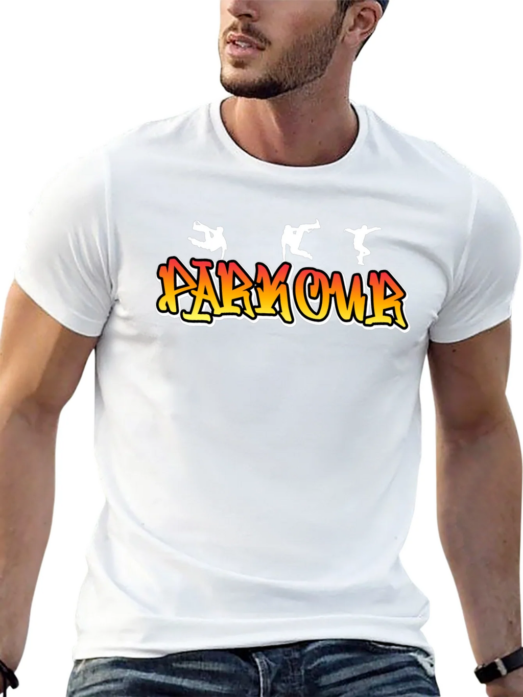 Parkour Graphic Print Black T-Shirt product image 12
