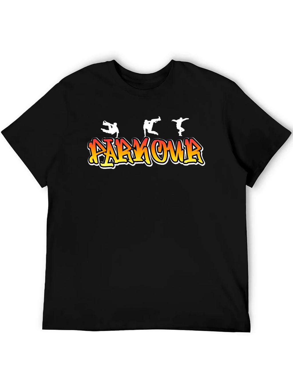 Parkour Graphic Print Black T-Shirt product image 5