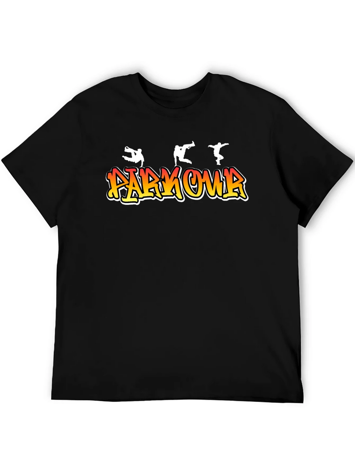 Parkour Graphic Print Black T-Shirt product image 5