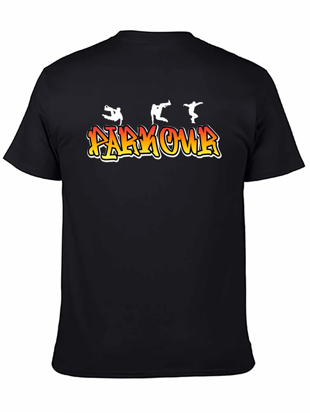 Parkour Graphic Print Black T-Shirt product image 4