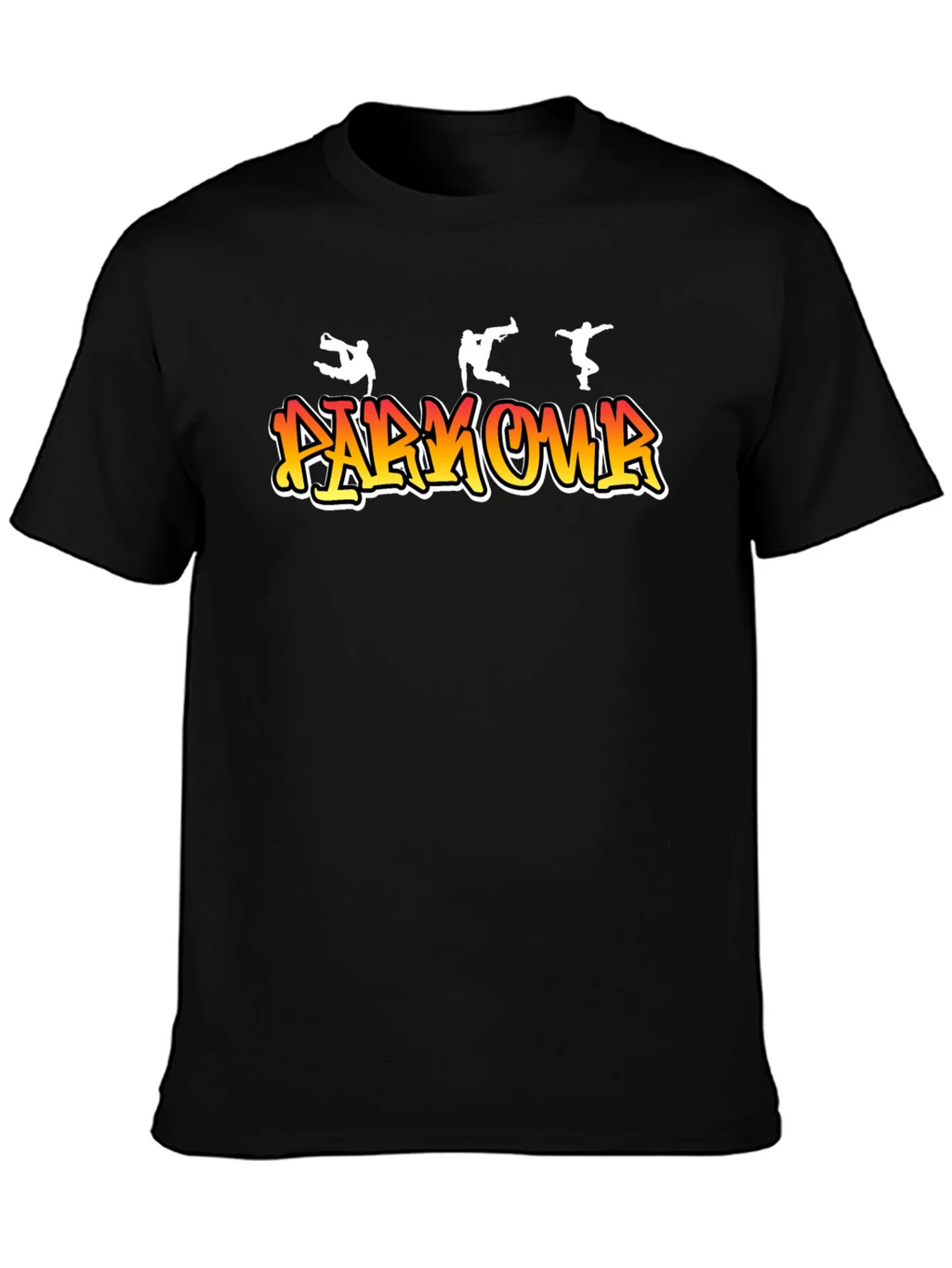Parkour Graphic Print Black T-Shirt product image 3