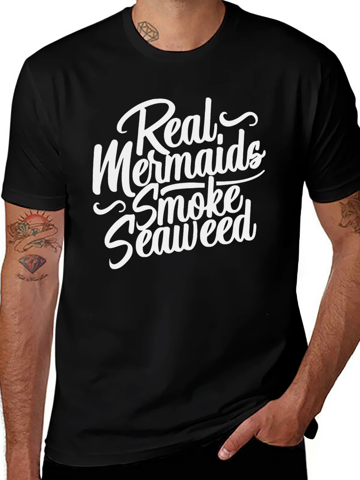 Real Mermaids Smoke Seaweed Graphic T-Shirt product image 1