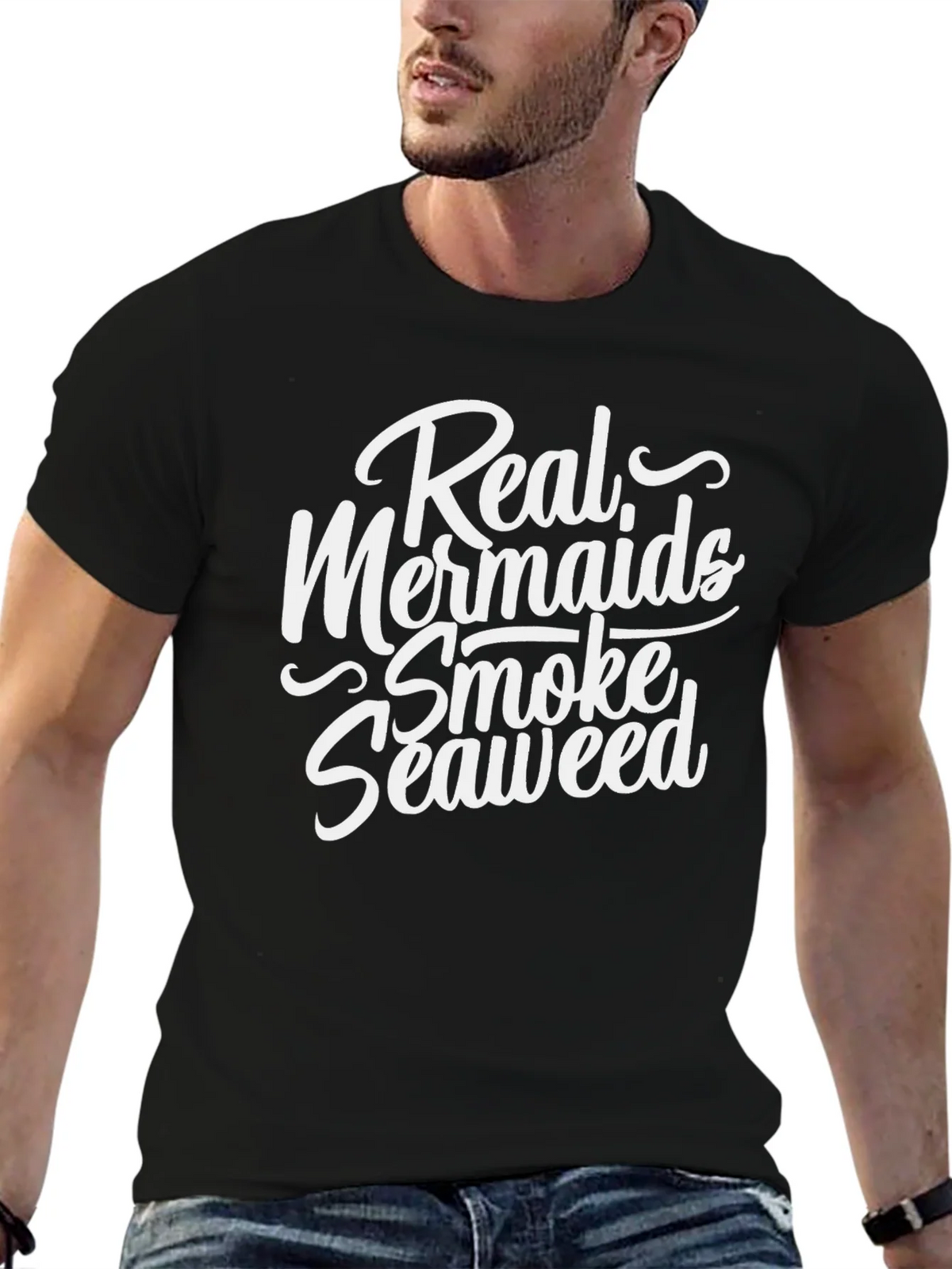 Real Mermaids Smoke Seaweed Graphic T-Shirt product image 6