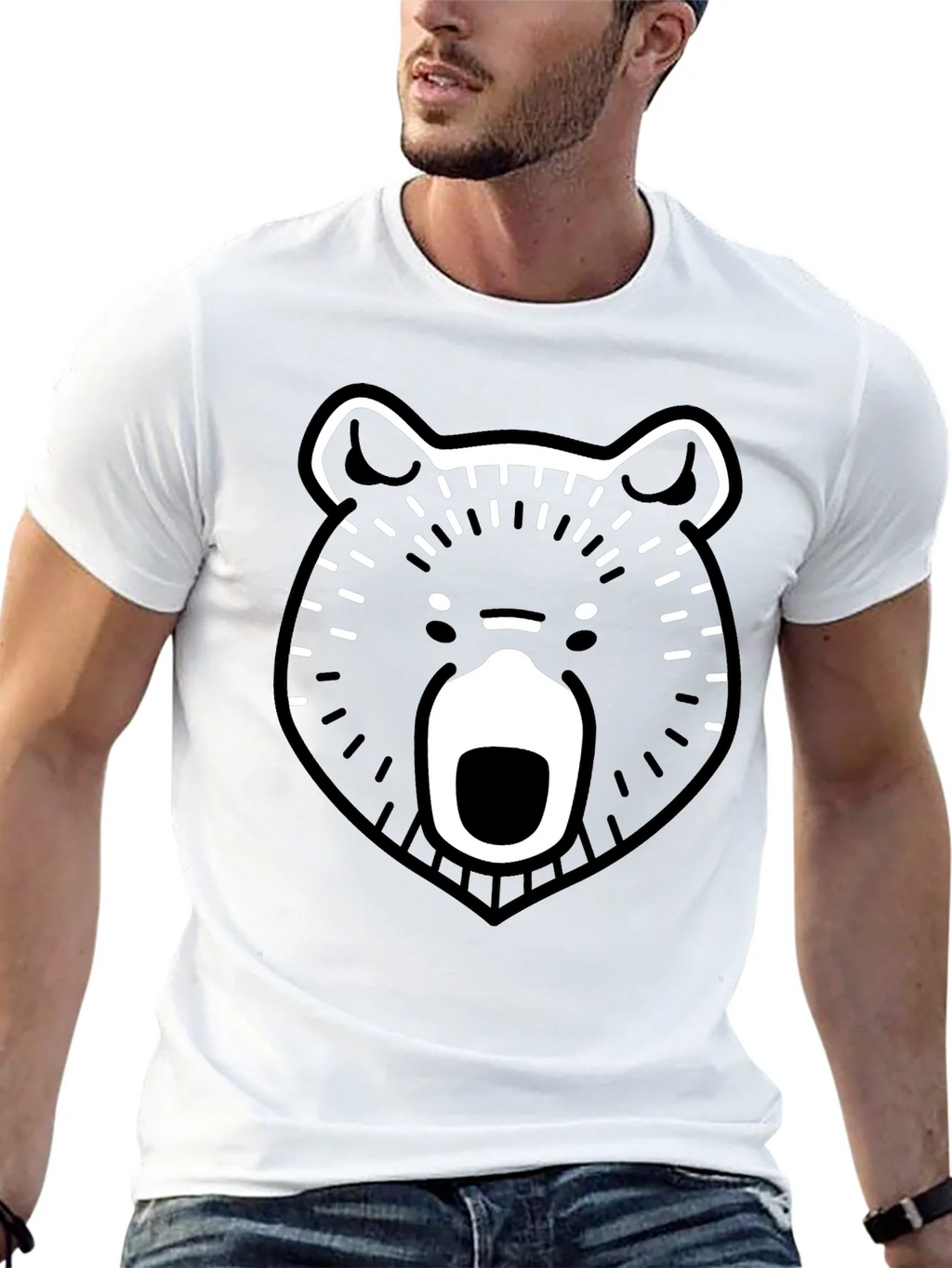 Bear Graphic Black T-Shirt product image 12