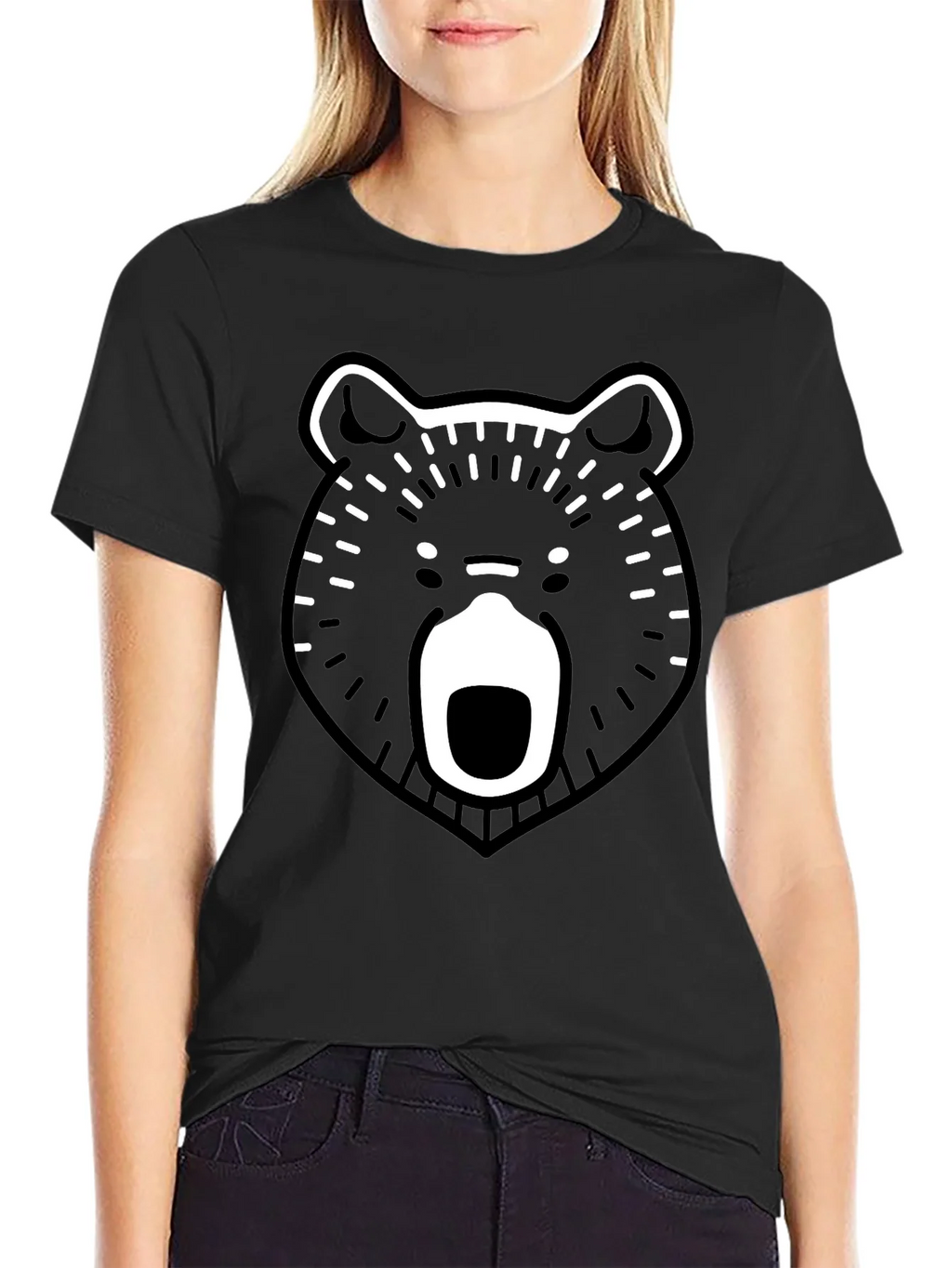 Bear Graphic Black T-Shirt product image 2