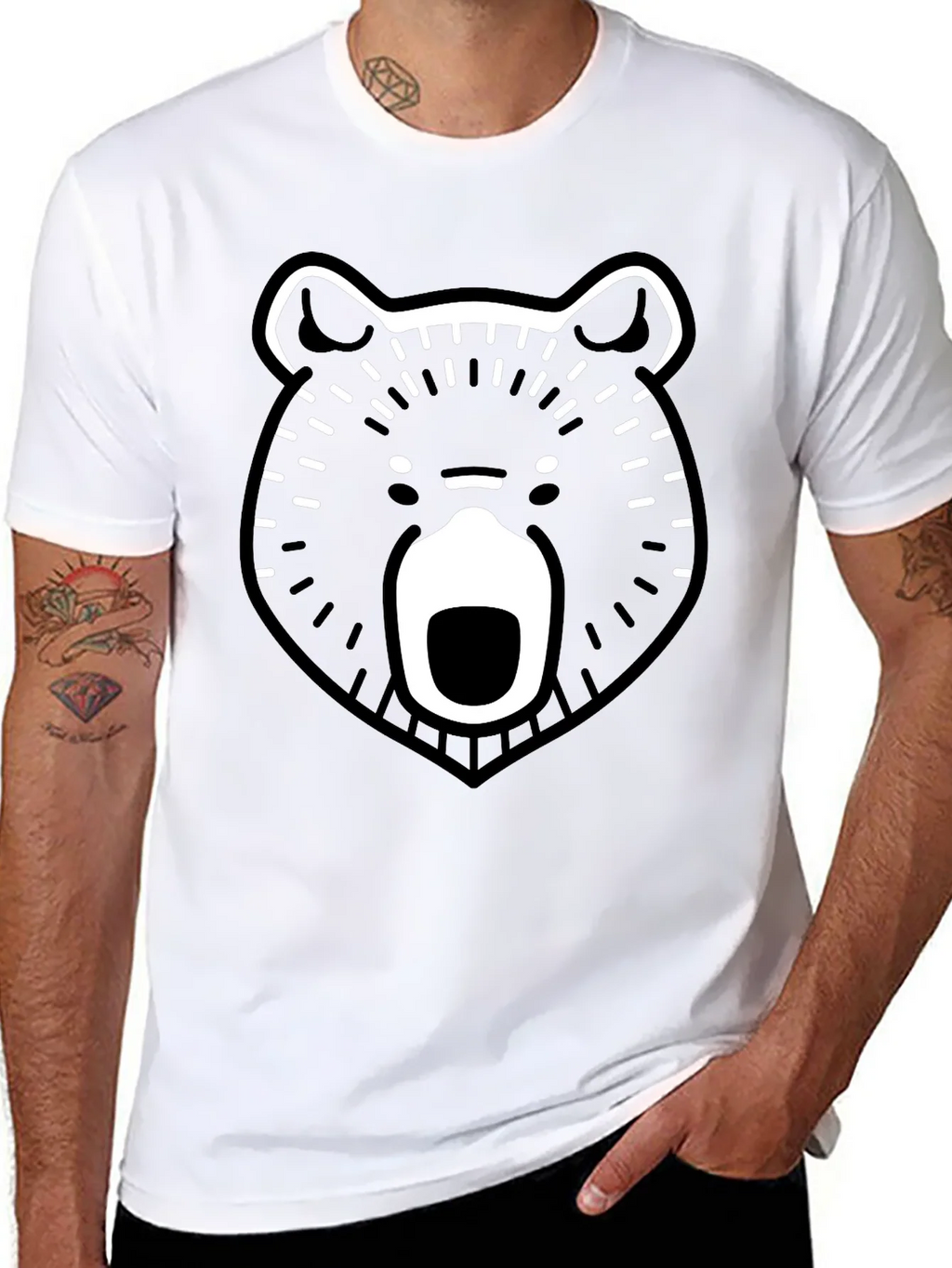 Bear Graphic Black T-Shirt product image 7