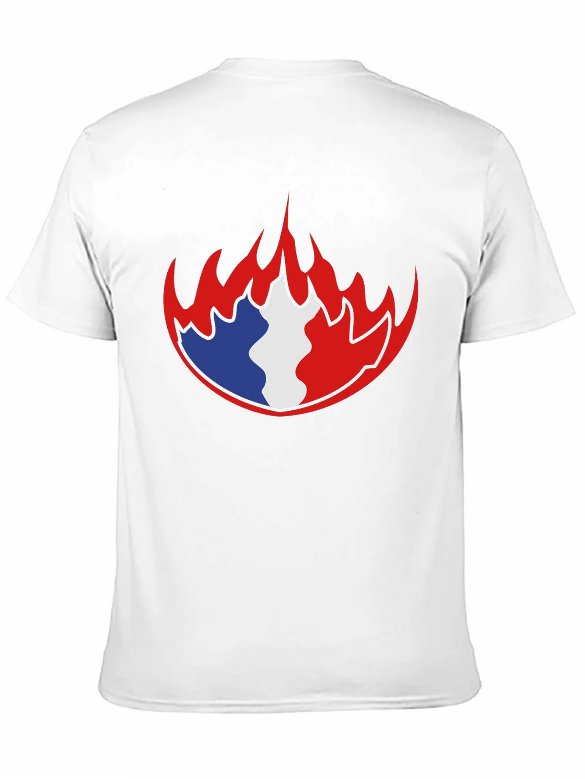 French Flag Fire Graphic Black T-Shirt product image 10
