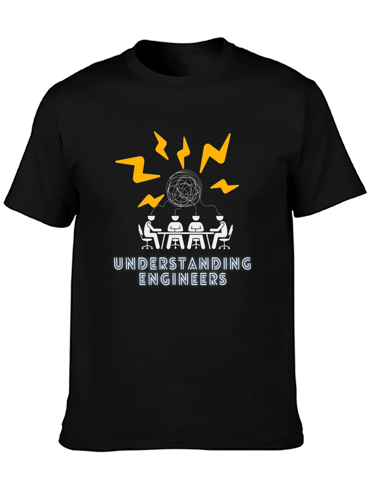 Understanding Engineers Graphic T-Shirt - Black Cotton Tee product image 3