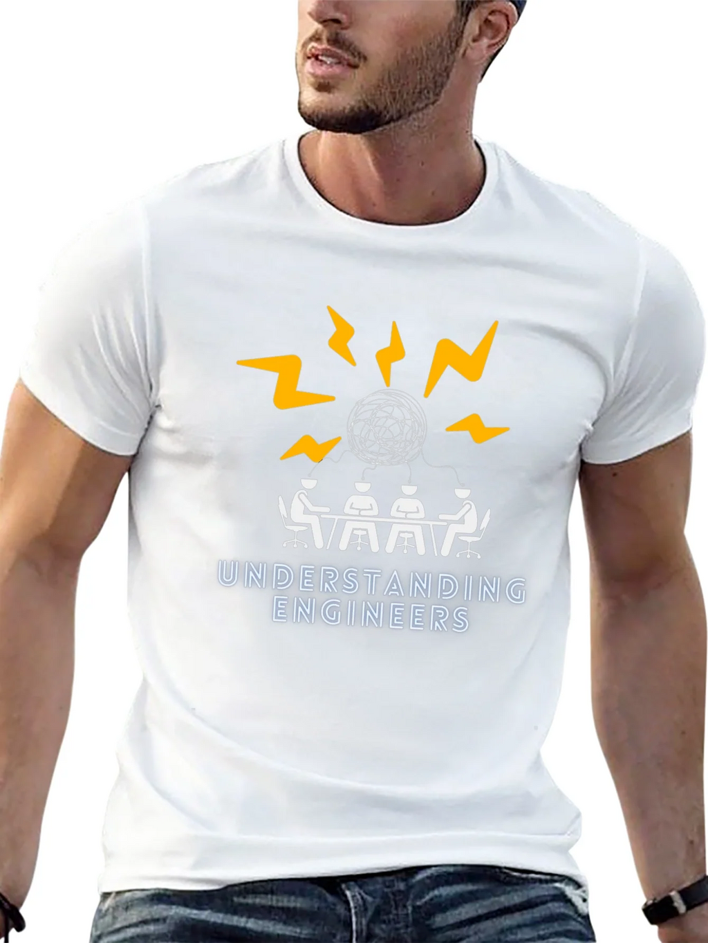 Understanding Engineers Graphic T-Shirt - Black Cotton Tee product image 12