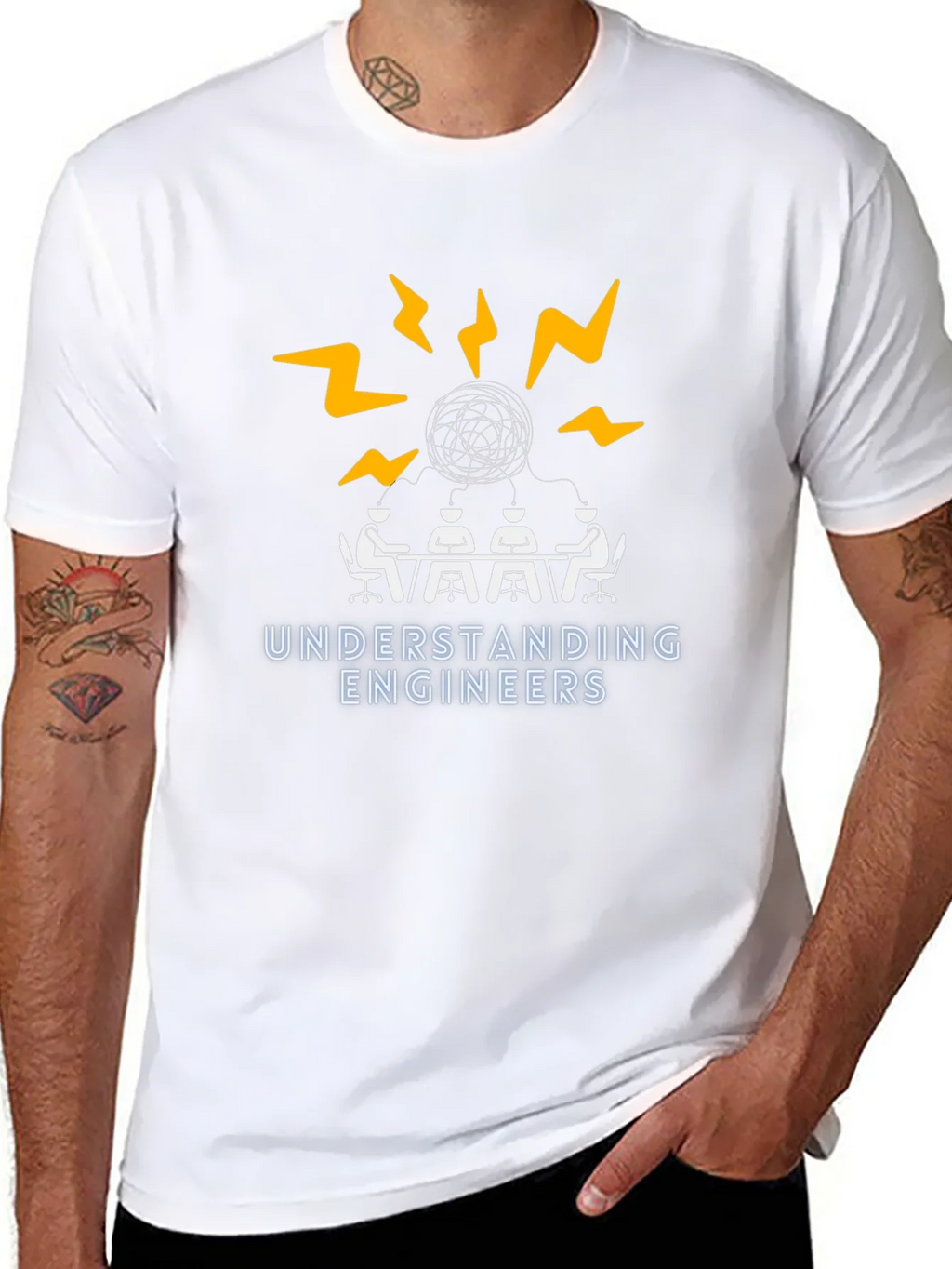 Understanding Engineers Graphic T-Shirt - Black Cotton Tee product image 7