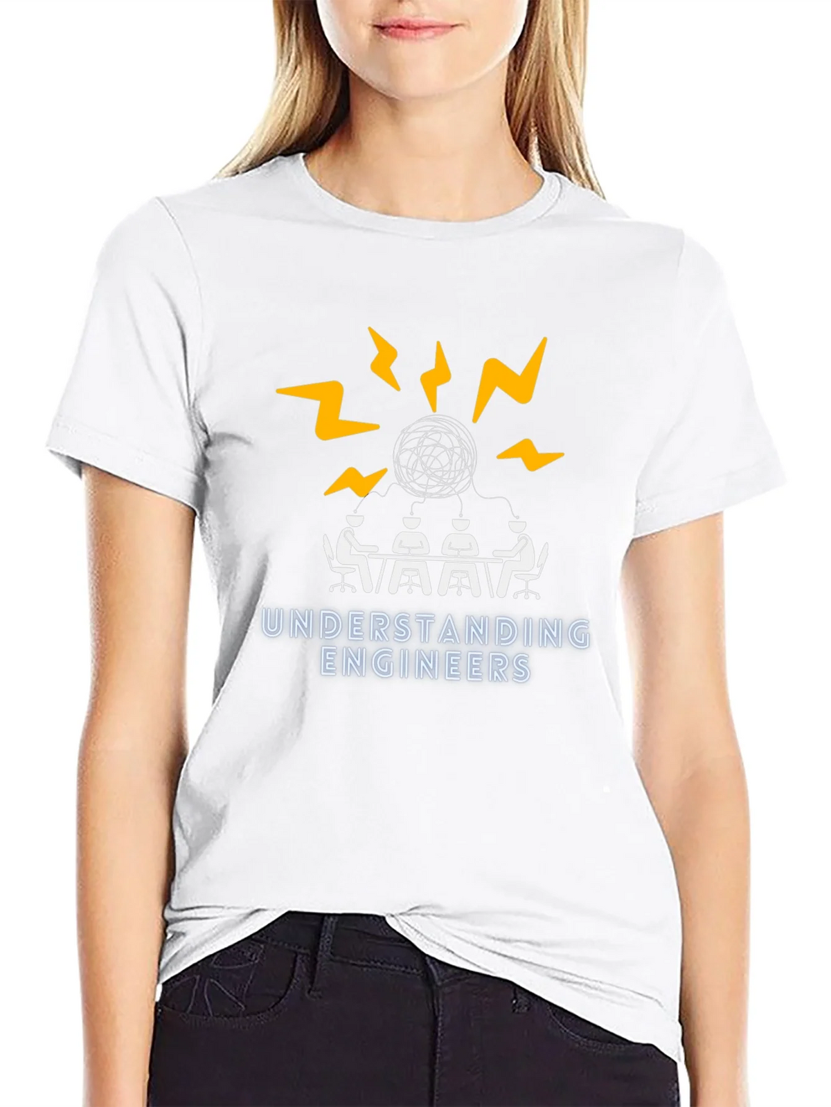 Understanding Engineers Graphic T-Shirt - Black Cotton Tee product image 8