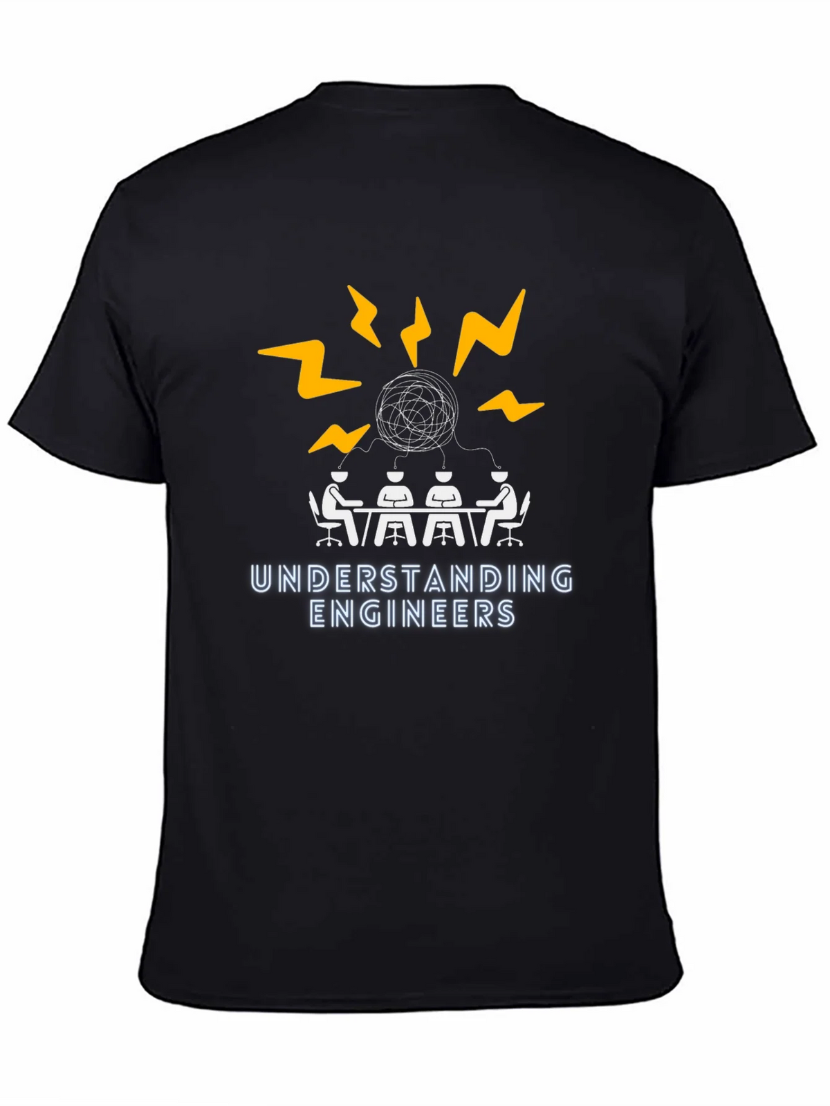 Understanding Engineers Graphic T-Shirt - Black Cotton Tee product image 4