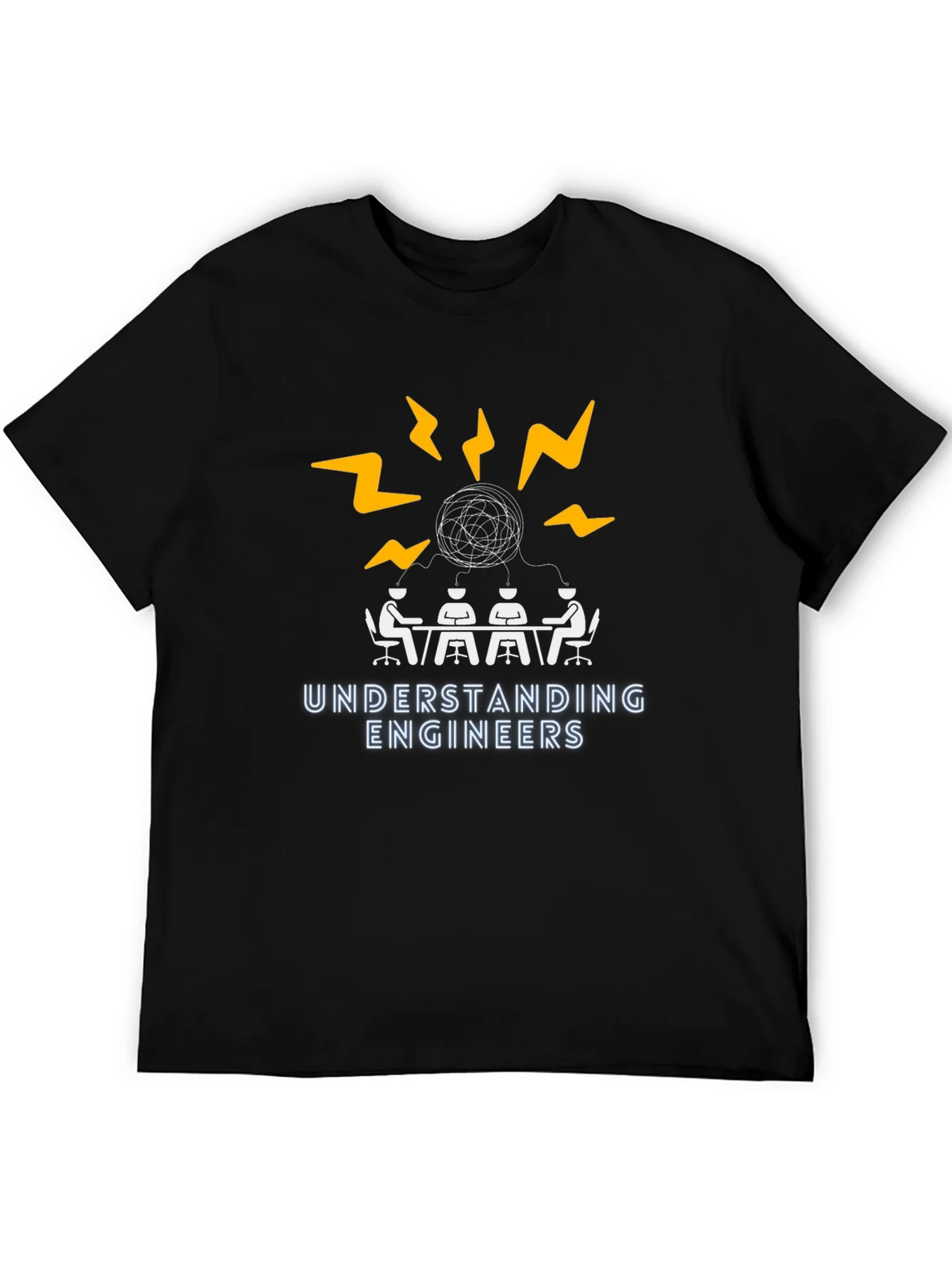 Understanding Engineers Graphic T-Shirt - Black Cotton Tee product image 5