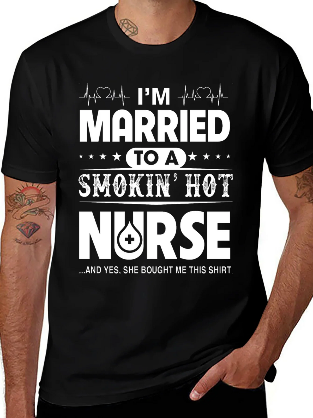 Married to a Smokin Hot Nurse T-Shirt product image 1
