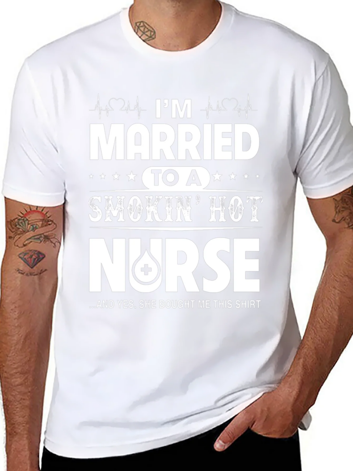 Married to a Smokin Hot Nurse T-Shirt product image 7