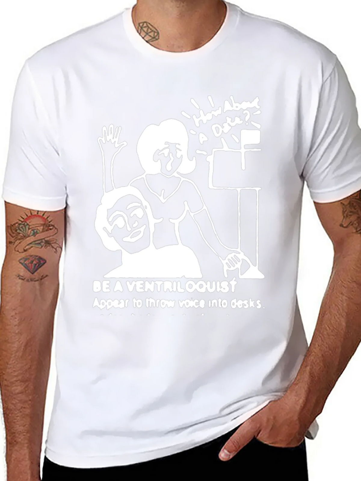 Ventriloquist Humor Graphic T-Shirt product image 7