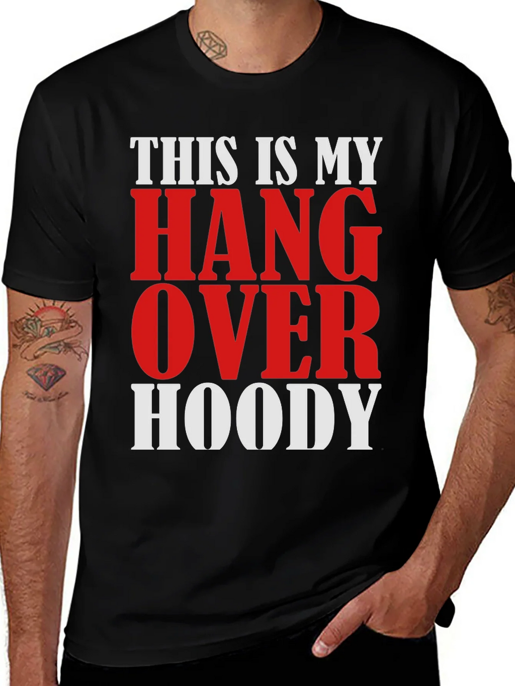 Hangover Hoody Graphic Tee - Funny Mens T-Shirt product image 1