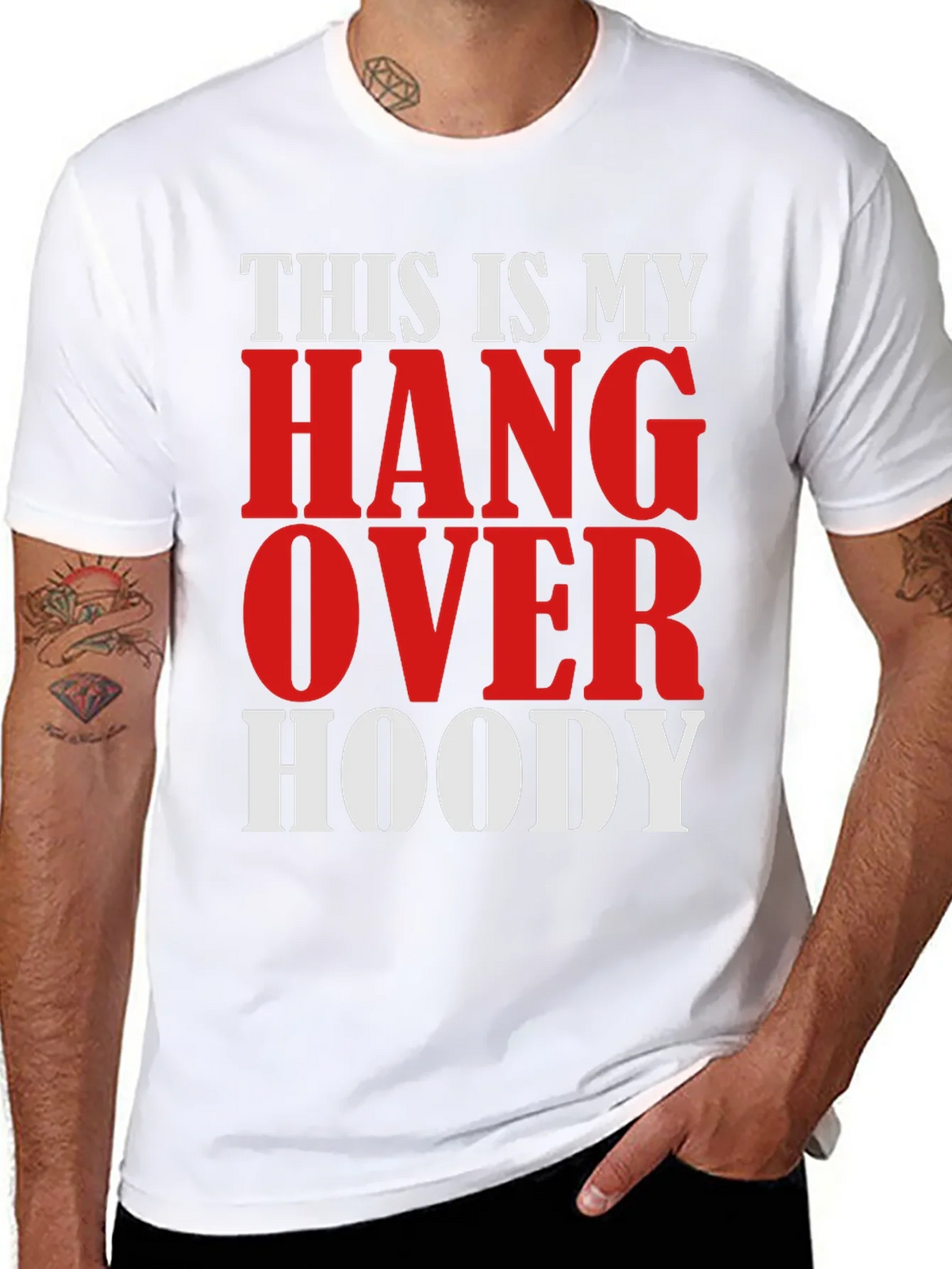 Hangover Hoody Graphic Tee - Funny Mens T-Shirt product image 7
