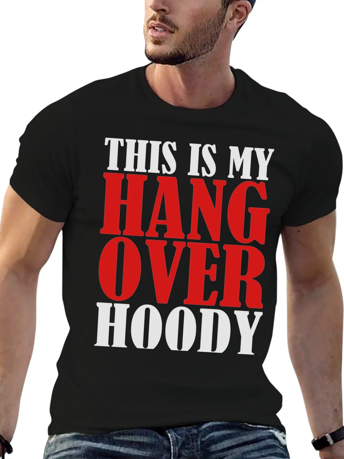 Hangover Hoody Graphic Tee - Funny Mens T-Shirt product image 6