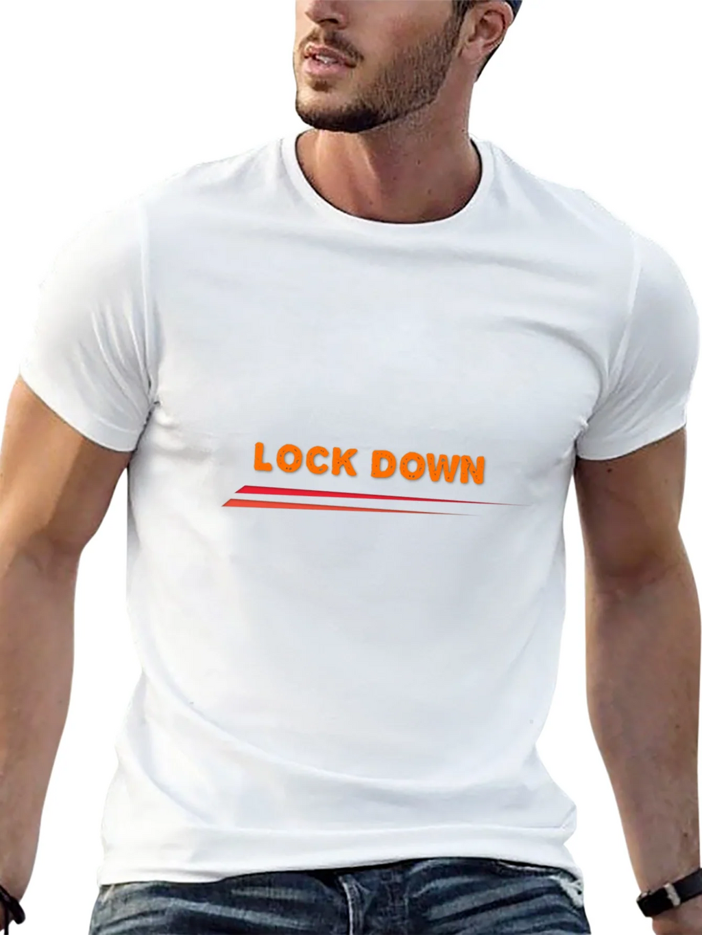 Lock Down Graphic Tee - Black Cotton Blend product image 12