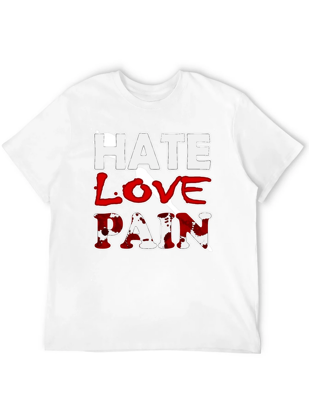 Hate Love Pain Graphic Print T-Shirt product image 11