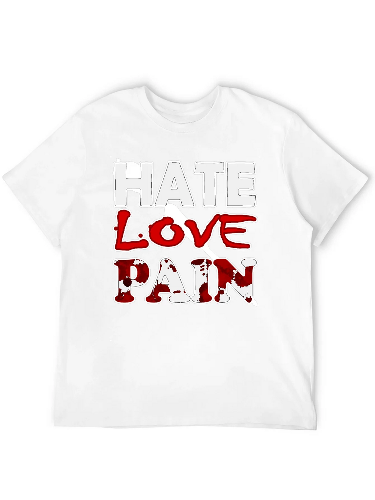 Hate Love Pain Graphic Print T-Shirt product image 11
