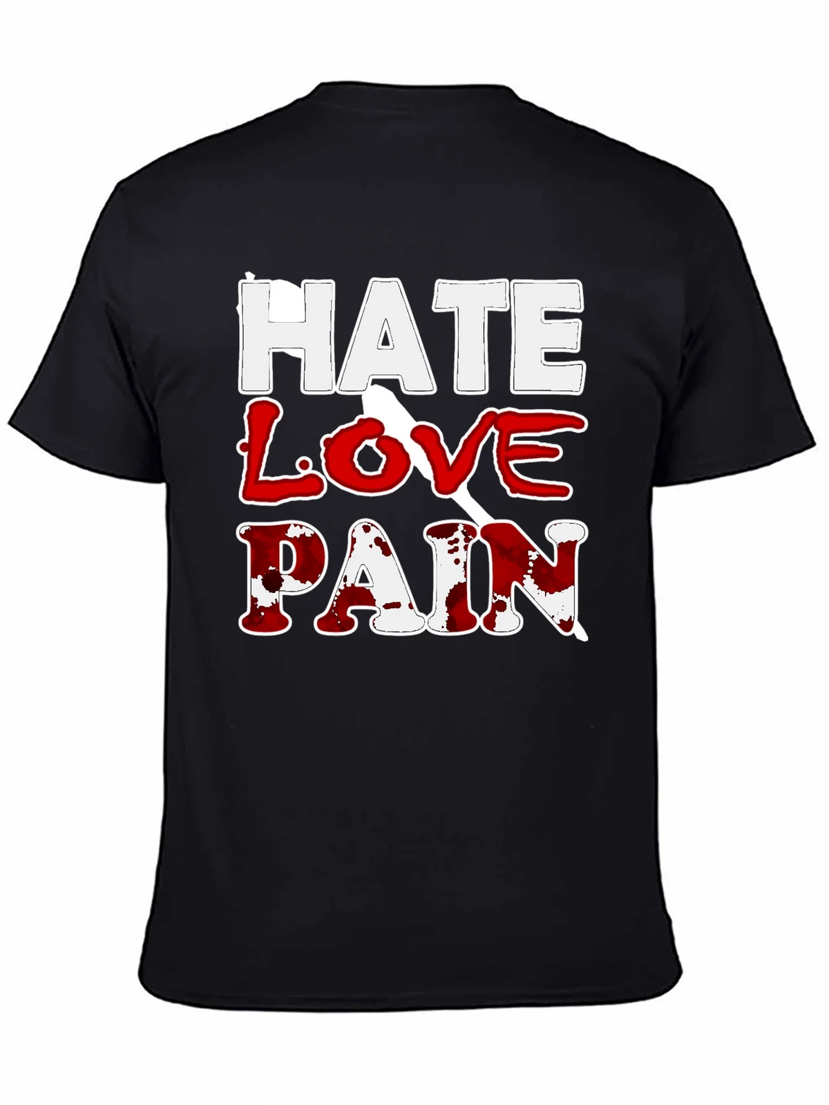 Hate Love Pain Graphic Print T-Shirt product image 4