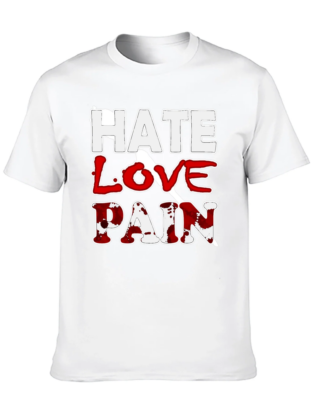 Hate Love Pain Graphic Print T-Shirt product image 9