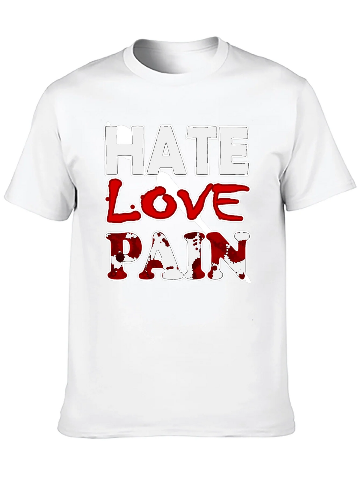 Hate Love Pain Graphic Print T-Shirt product image 9