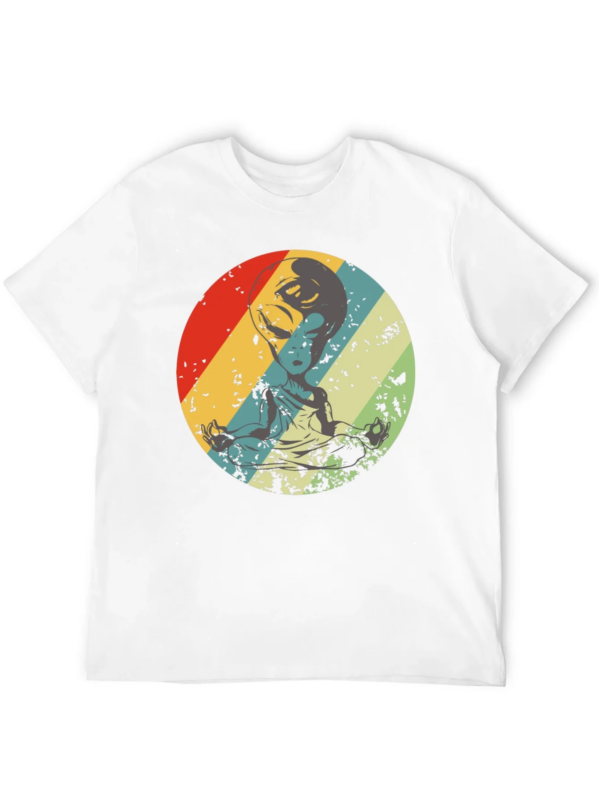 Retro Alien Meditation T-Shirt - Sci-Fi Yoga Tee product image 11