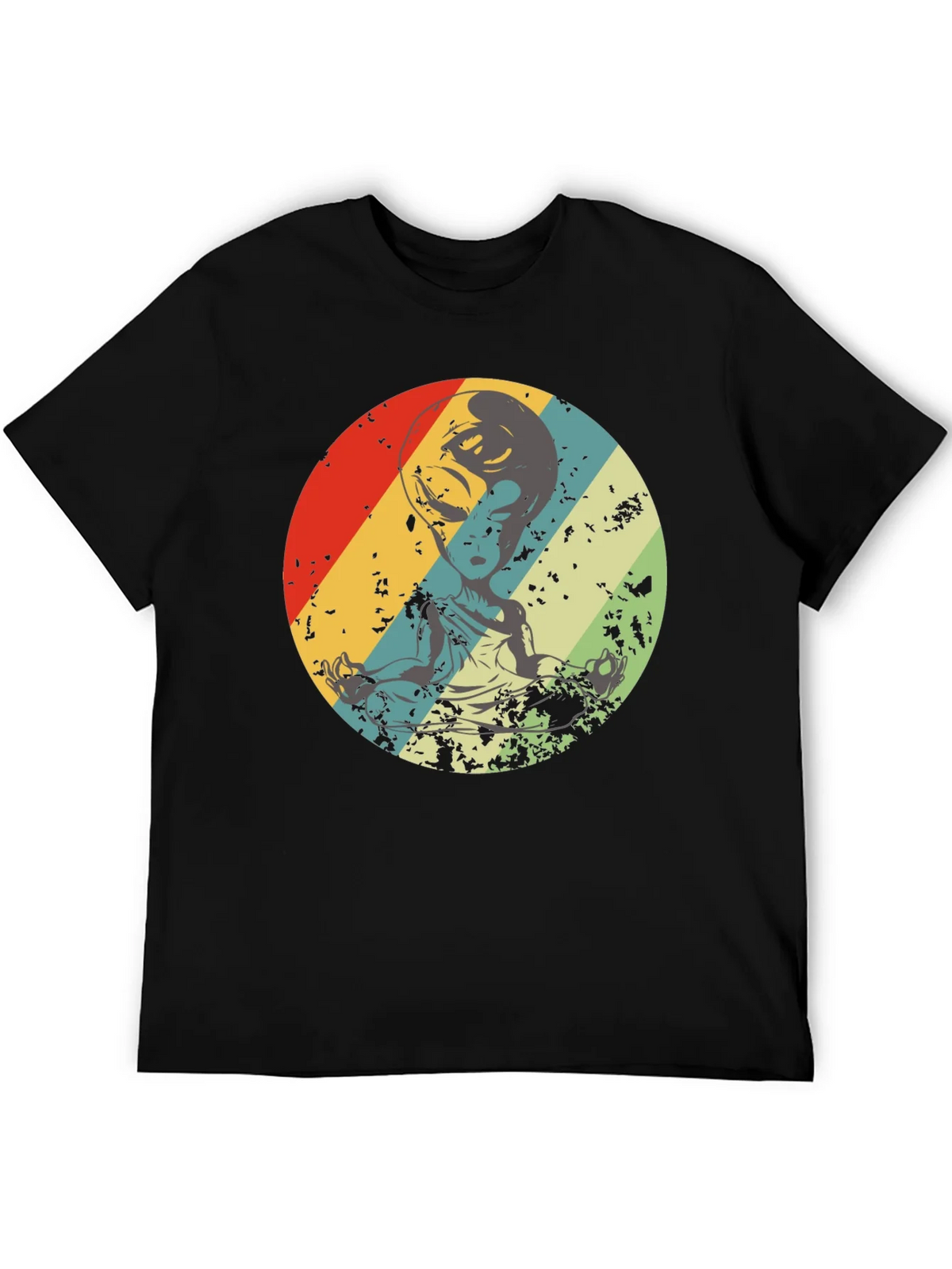 Retro Alien Meditation T-Shirt - Sci-Fi Yoga Tee product image 5