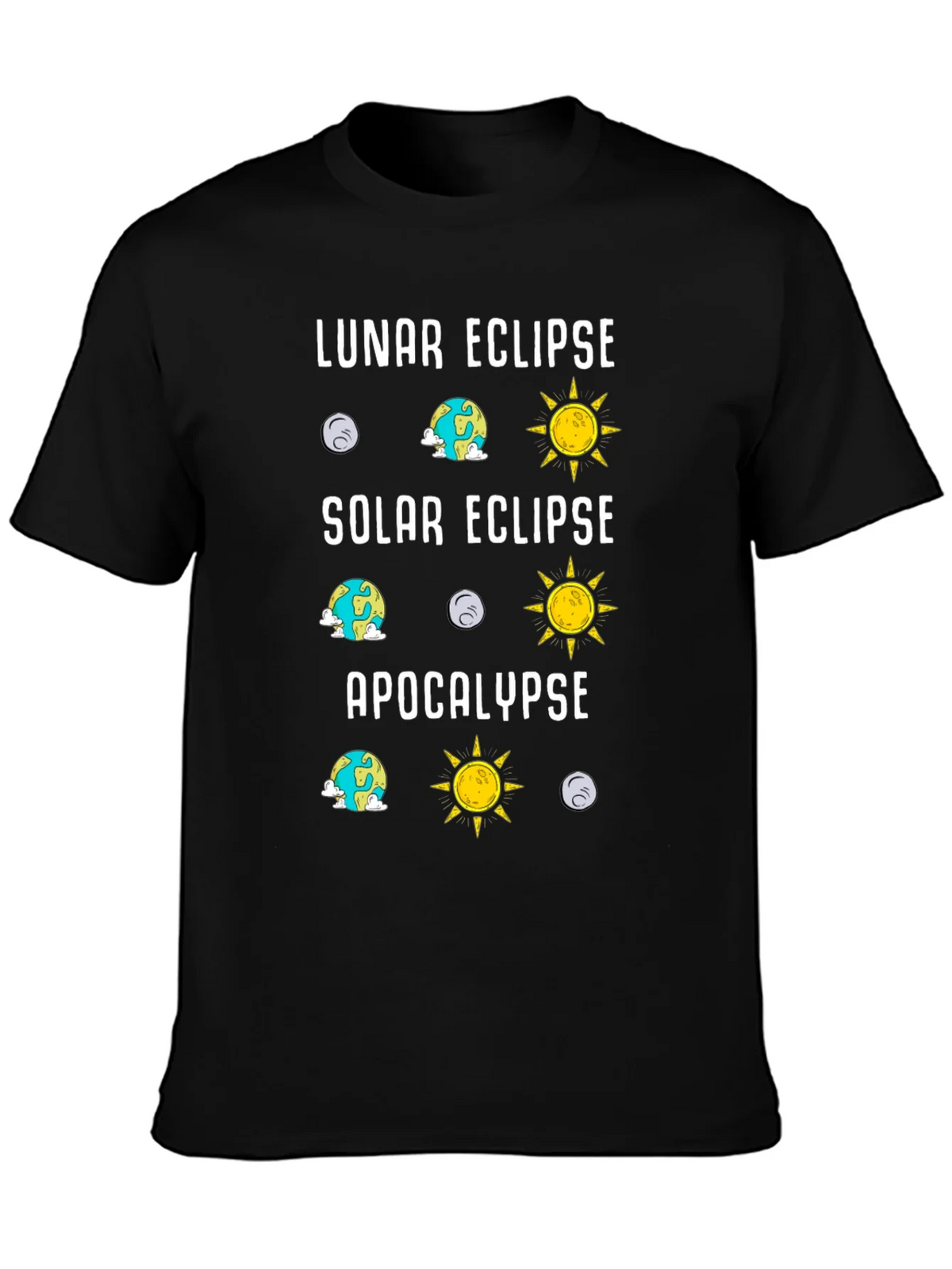 Lunar Solar Eclipse Apocalypse Humor Tee product image 3