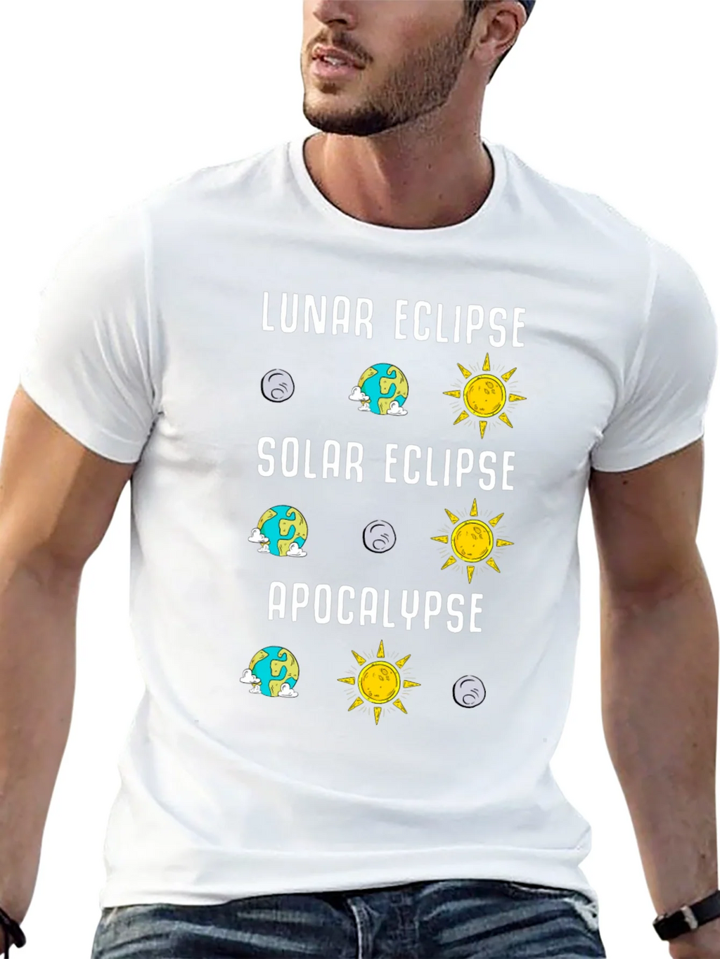 Lunar Solar Eclipse Apocalypse Humor Tee product image 12