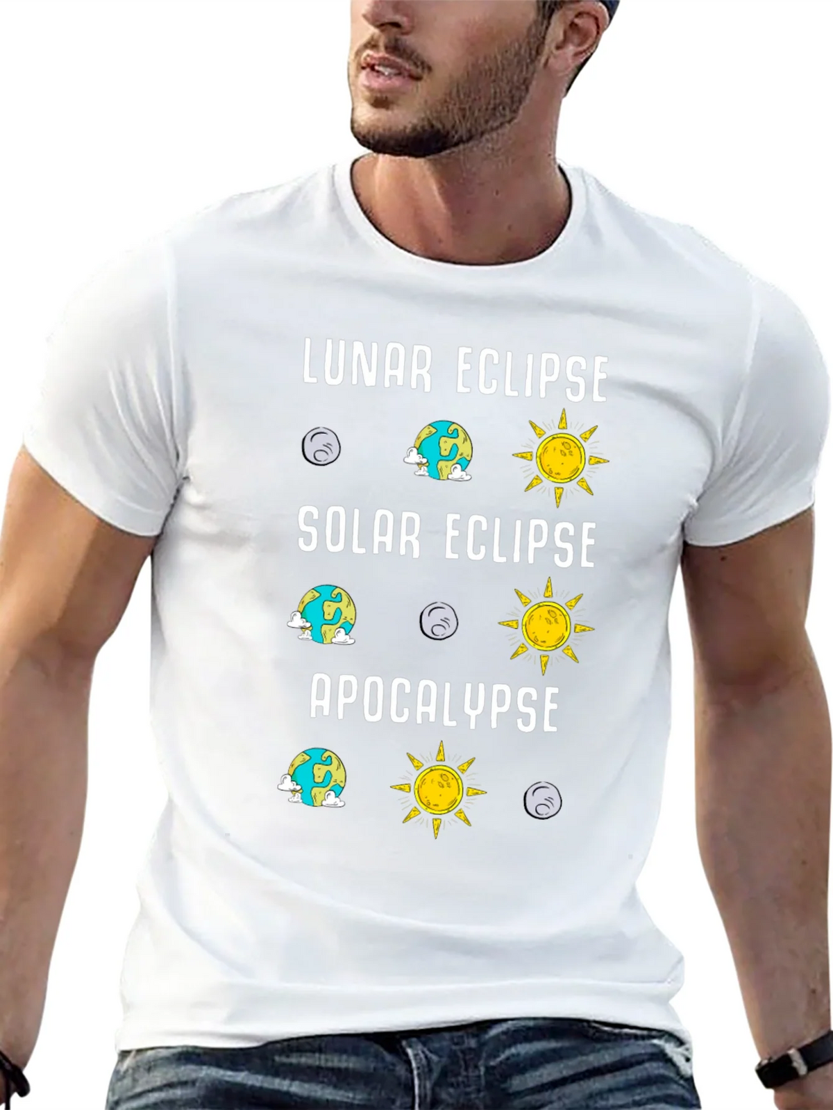 Lunar Solar Eclipse Apocalypse Humor Tee product image 12