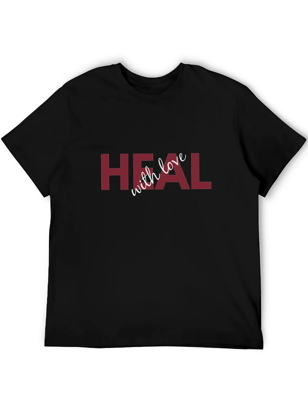 Heal with Love Graphic Black T-Shirt product image 5