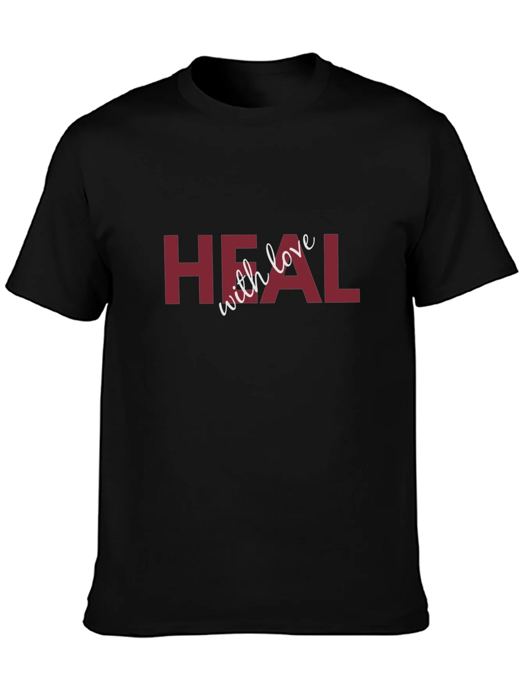 Heal with Love Graphic Black T-Shirt product image 3