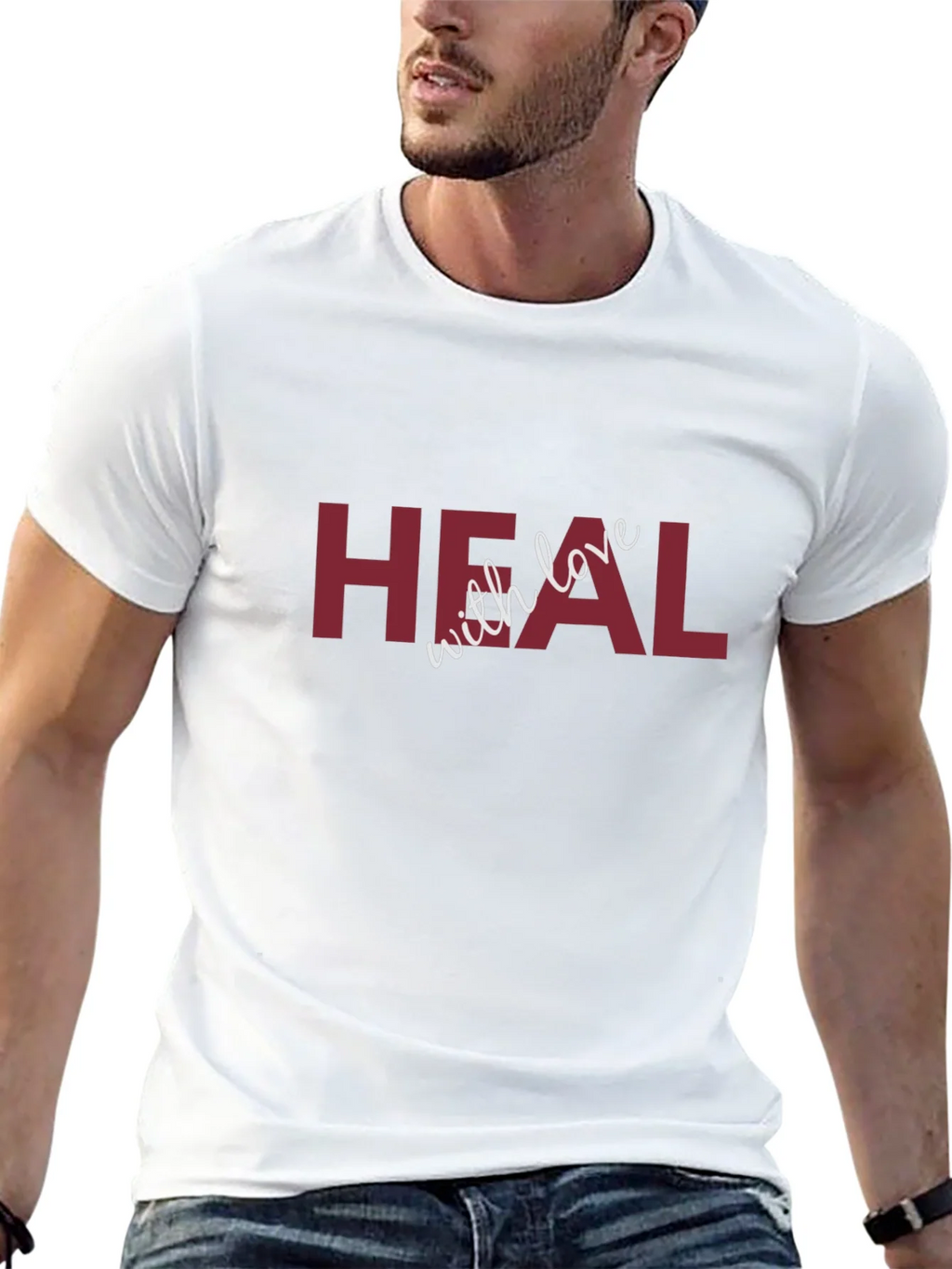 Heal with Love Graphic Black T-Shirt product image 12