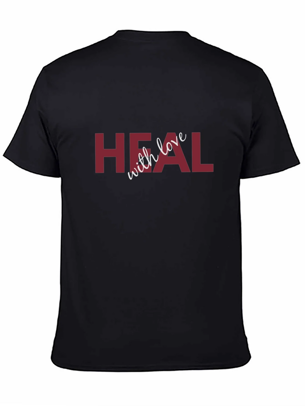 Heal with Love Graphic Black T-Shirt product image 4