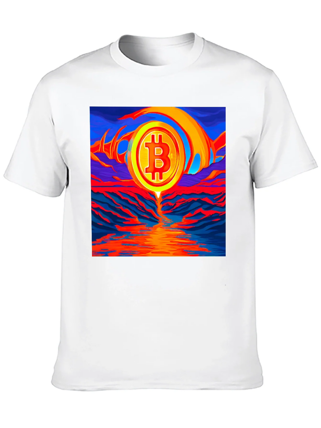 Bitcoin Sunset Graphic Tee - Black T-Shirt product image 9