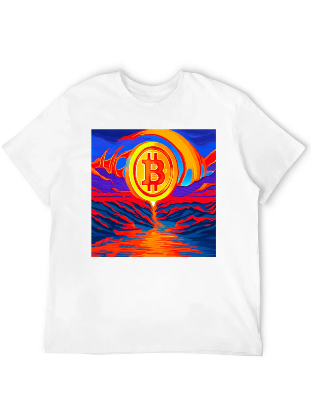 Bitcoin Sunset Graphic Tee - Black T-Shirt product image 11