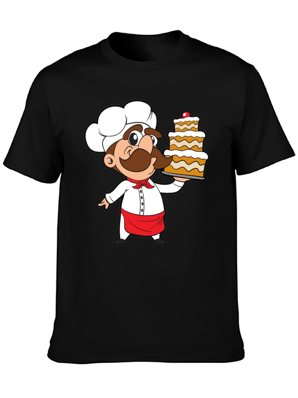 Chef Cartoon Graphic Print T-Shirt product image 3