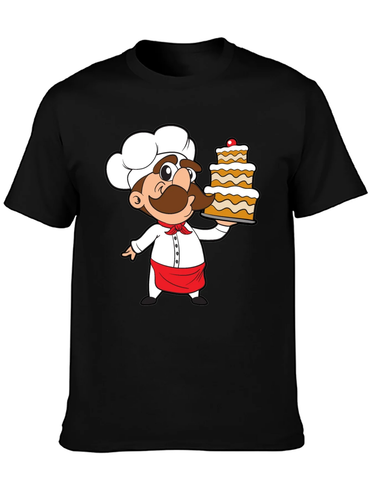 Chef Cartoon Graphic Print T-Shirt product image 3