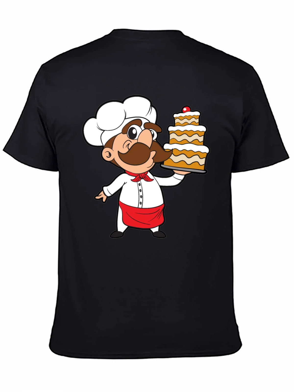 Chef Cartoon Graphic Print T-Shirt product image 4