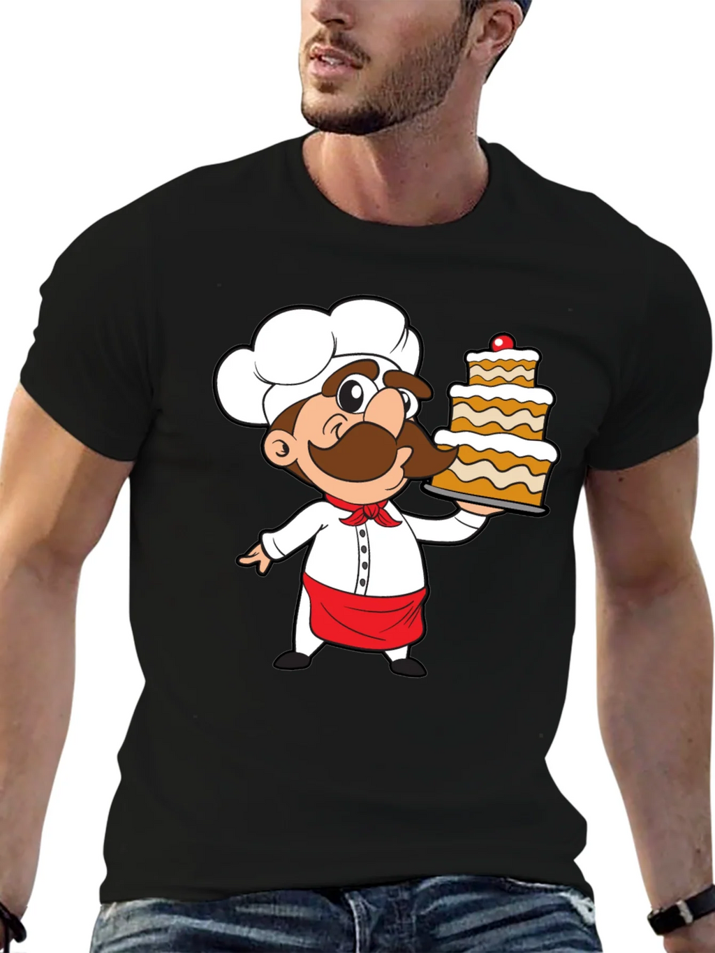 Chef Cartoon Graphic Print T-Shirt product image 6