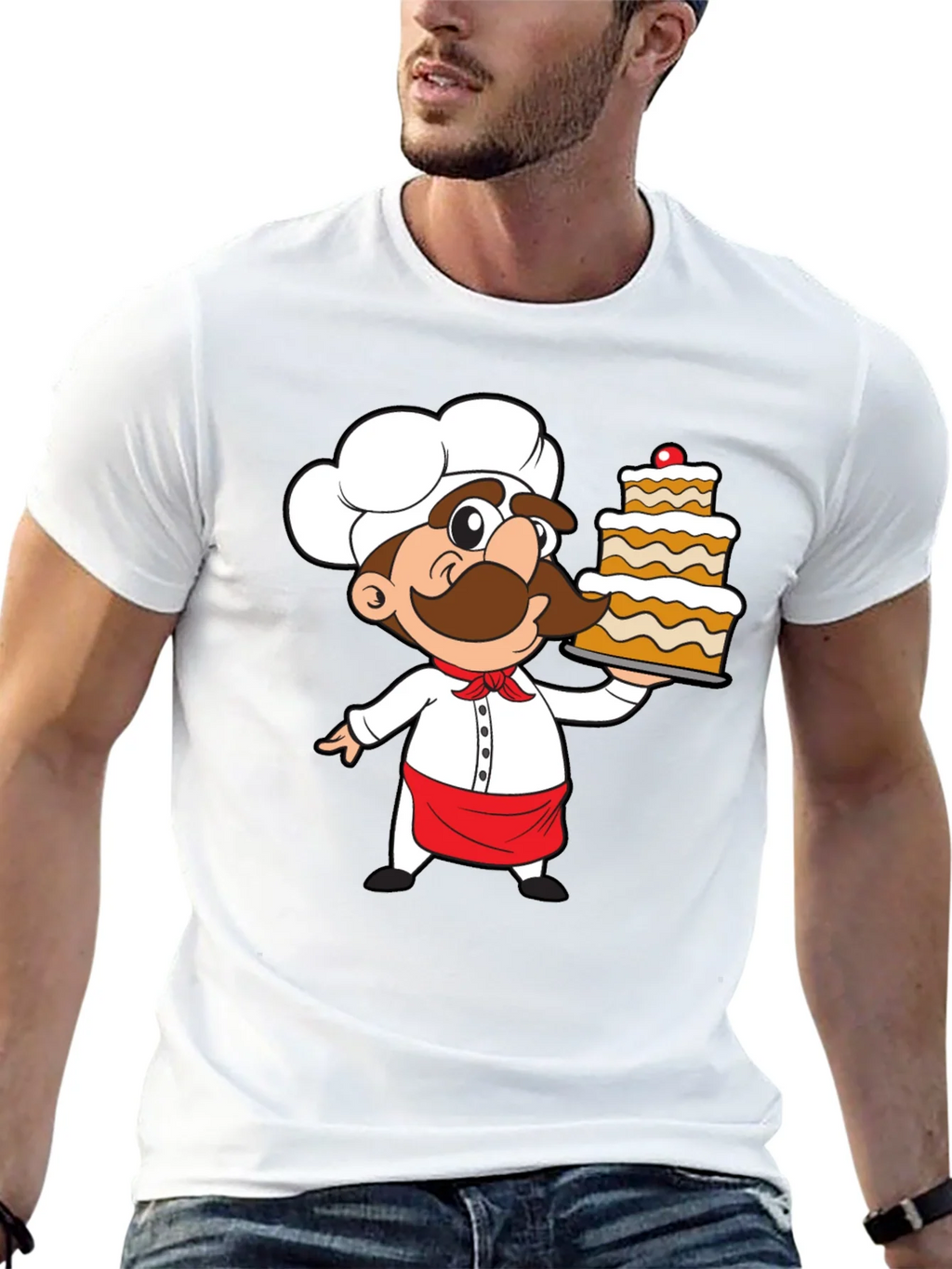 Chef Cartoon Graphic Print T-Shirt product image 12