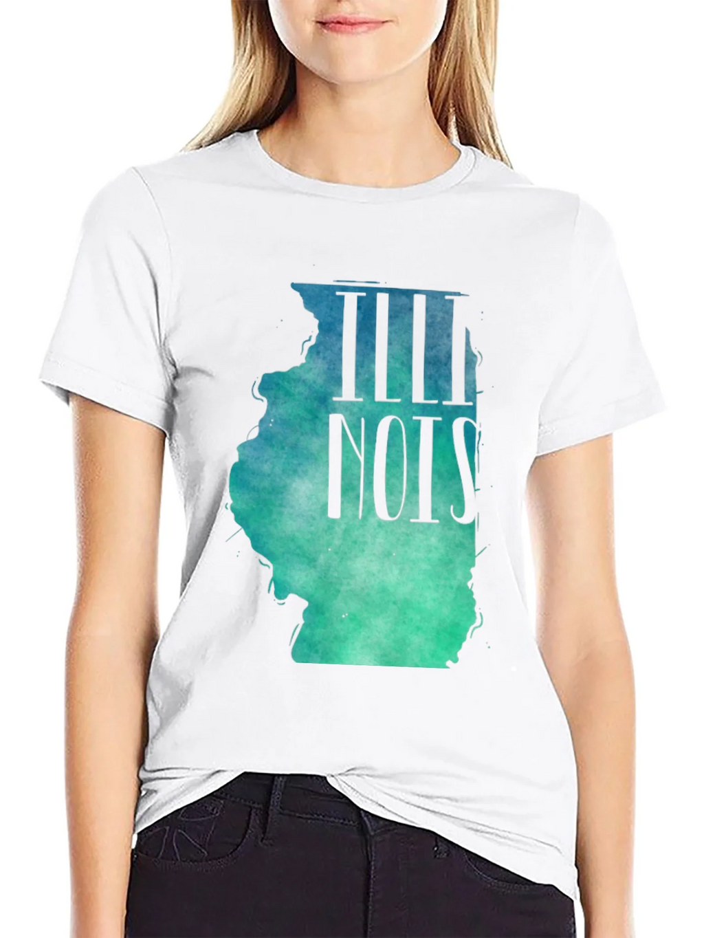 Illinois State Map T-Shirt - Watercolor Design product image 8