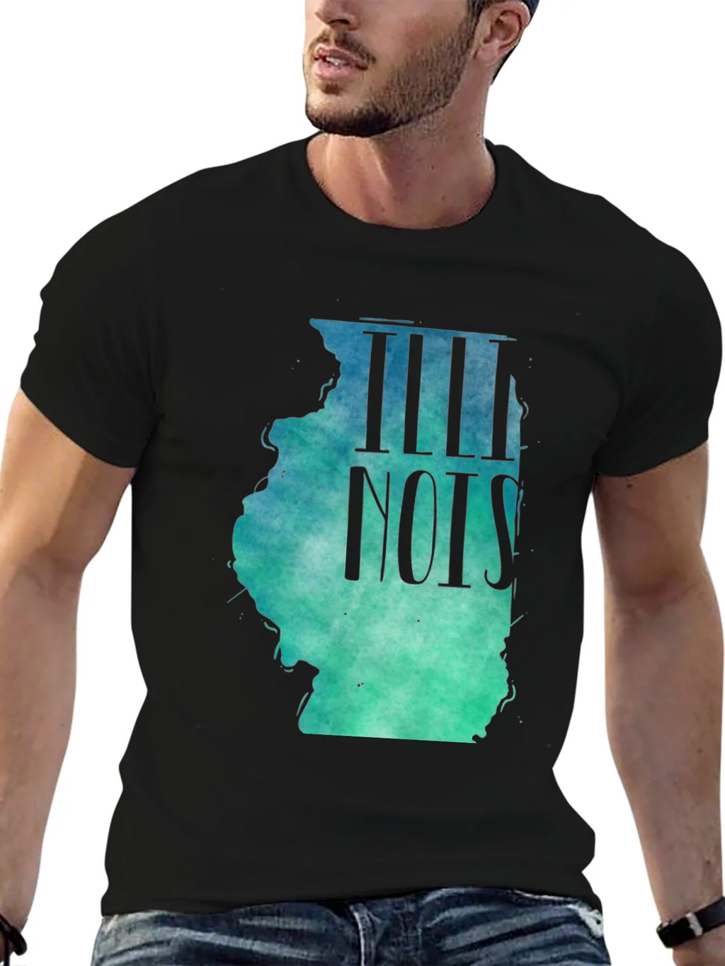 Illinois State Map T-Shirt - Watercolor Design product image 6