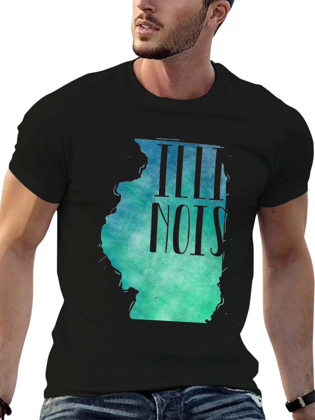 Illinois State Map T-Shirt - Watercolor Design product image 6