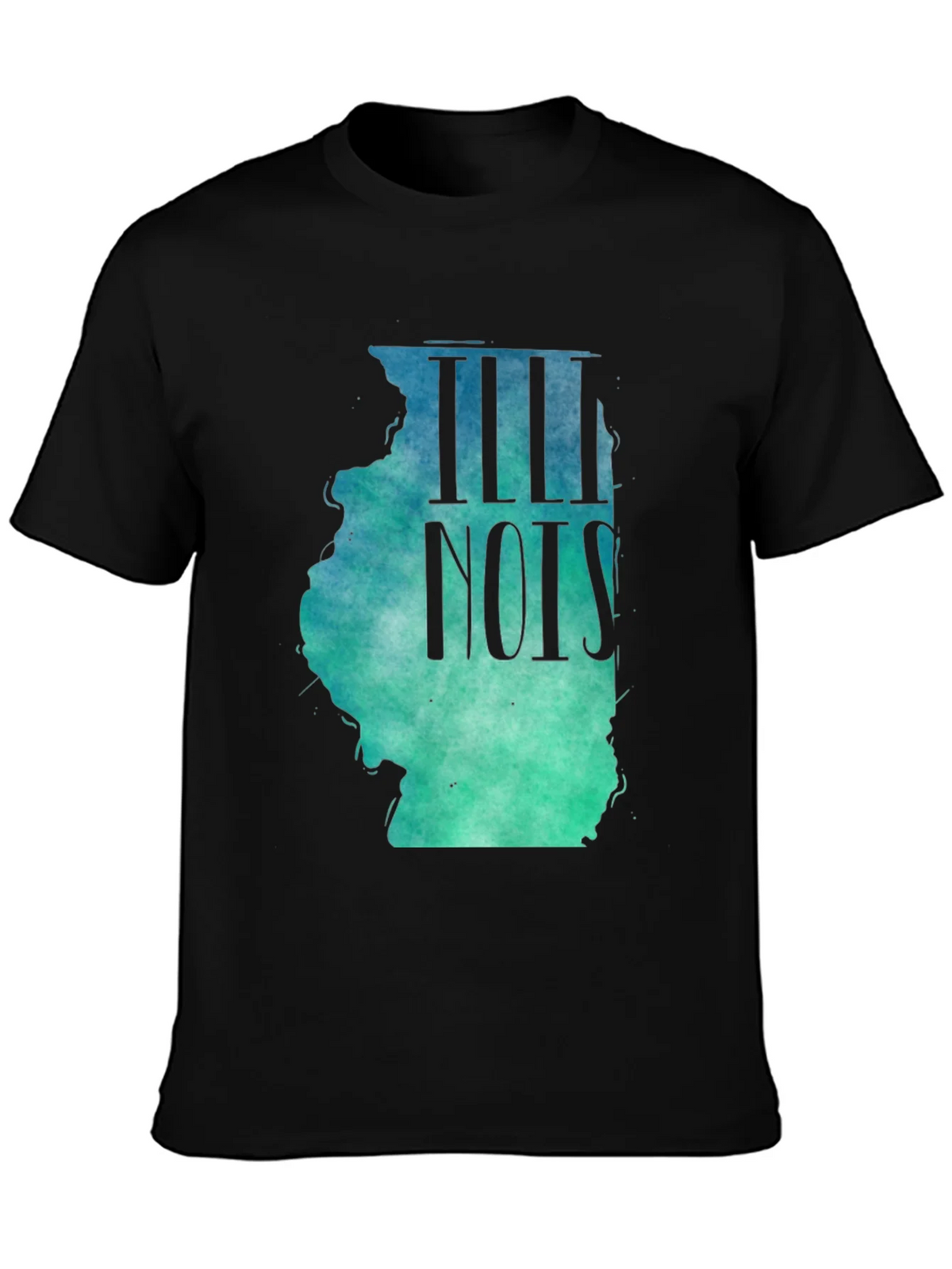 Illinois State Map T-Shirt - Watercolor Design product image 3