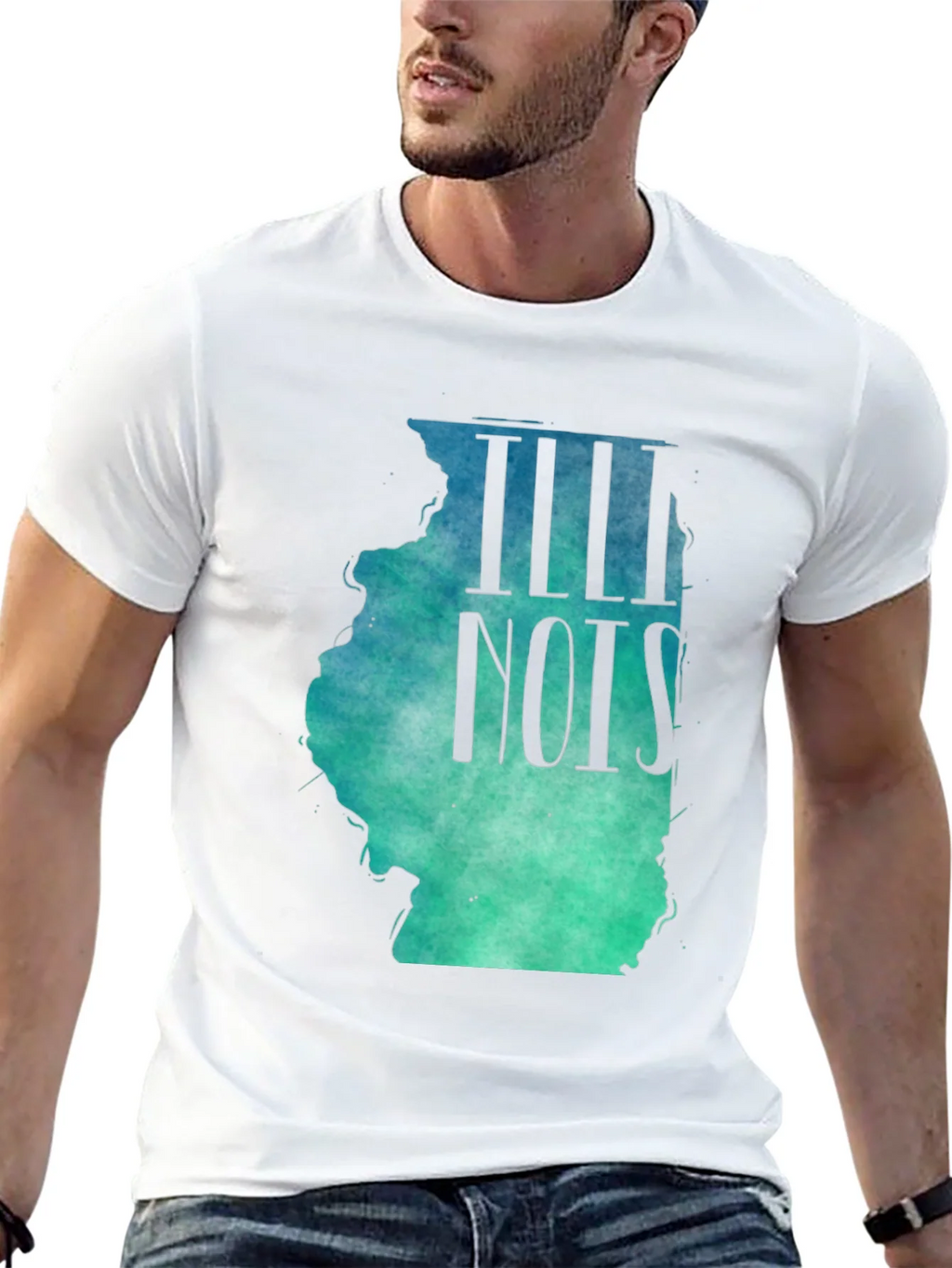 Illinois State Map T-Shirt - Watercolor Design product image 12